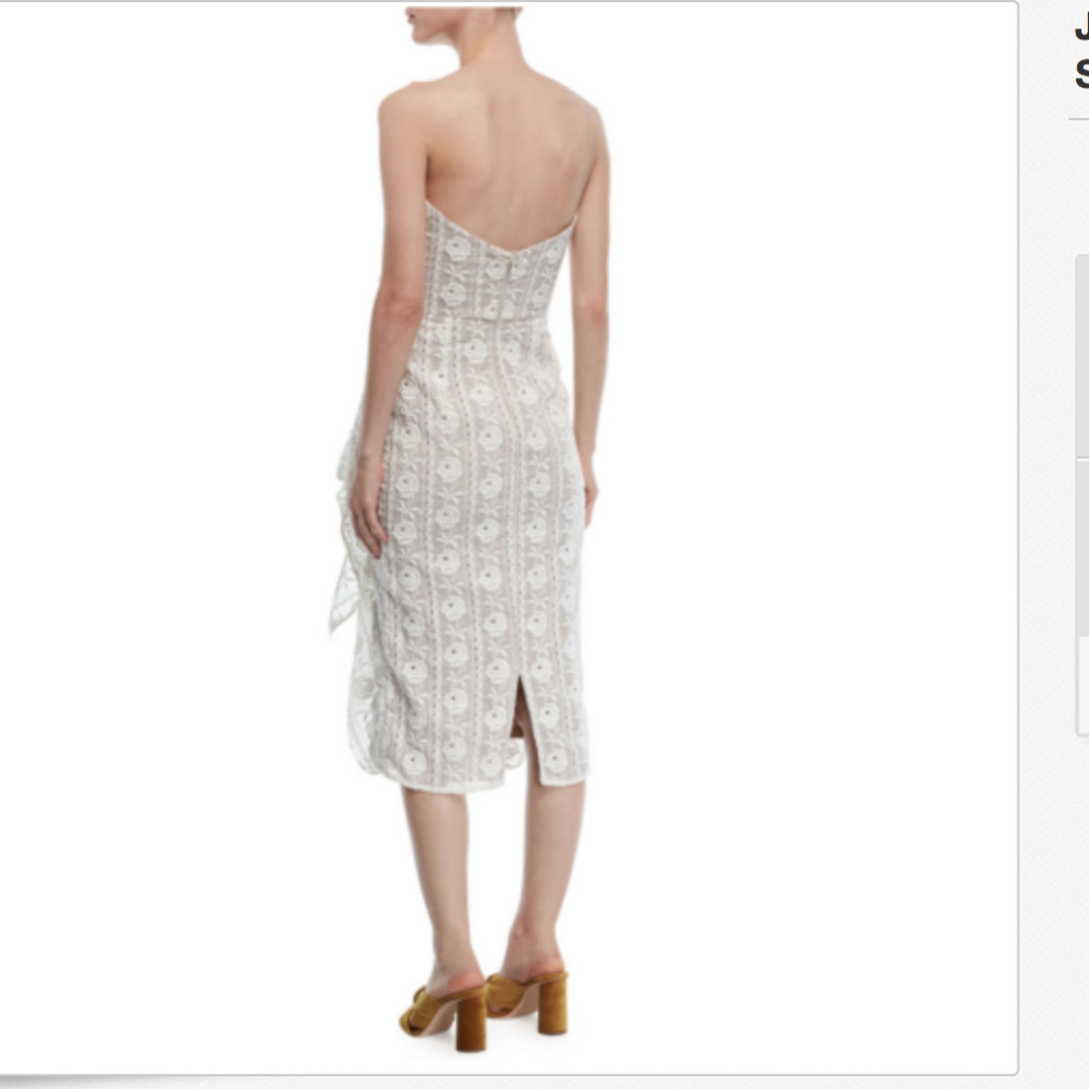 Alas De Angel Strapless Bustier Eyelet Lace Dress - Picture 6 of 7